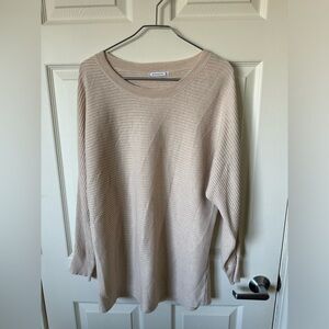 STACCATO Tan Large Ribbed Top.